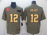Nike Patriots 12 Tom Brady 2019 Olive Gold Salute To Service Limited Jersey,baseball caps,new era cap wholesale,wholesale hats